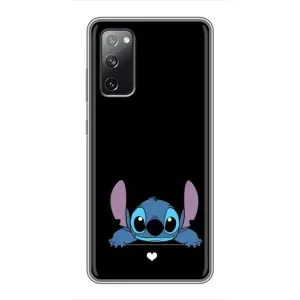Чехол с принтом Стич на Samsung Galaxy S20 FE (Стич на черном)