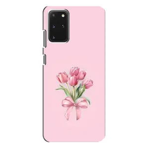 Чехол с розовым рисунком для Samsung Galaxy S20 Plus (Букет цветов)