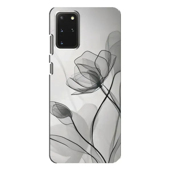Чехол с принтом «Черные цветы» для Samsung Galaxy S20 Plus