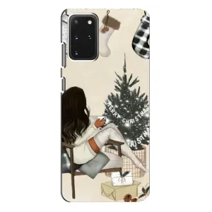 Різдвяні, Святкові Чохли для Samsung Galaxy S20 Plus (Дівчина з ялинкою)