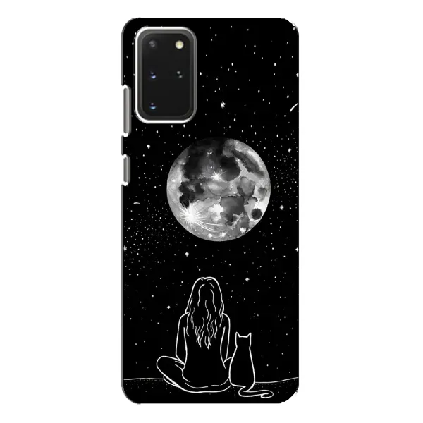 Чохол з принтом «Дівчина з котом» для Samsung Galaxy S20 Plus