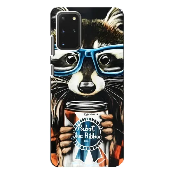 Чехол с принтом «Енот с банкой» для Samsung Galaxy S20 Plus