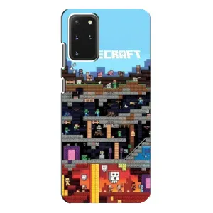 Чехол Майнкрафт на Samsung Galaxy S20 Plus (AlphaPrint) Minecraft (фон Minecraft)