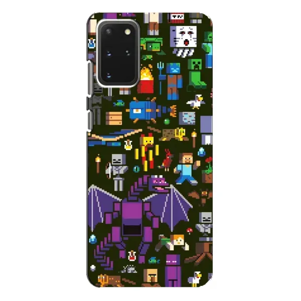 Чехол с принтом «Коллаж Майнкрафт» для Samsung Galaxy S20 Plus Чехол с принтом «Коллаж Майнкрафт» для Samsung Galaxy S20 Plus