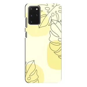 Силиконовый чехол с принтом в цветах на Samsung Galaxy S20 Plus (Желтая монстера арт)