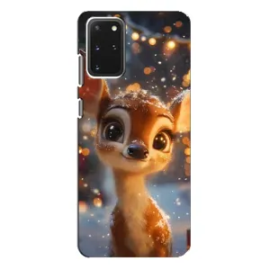 Яскравий чохол для Samsung Galaxy S20 Plus з Зимові Оленята (Оленятко серед гірлянд)