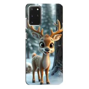 Яскравий чохол для Samsung Galaxy S20 Plus з Зимові Оленята (Оленятко в лісі)