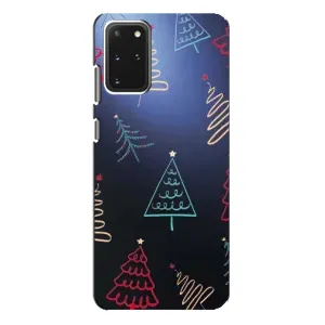 Зимні Чохли для Samsung Galaxy S20 Plus - прозорий фон (Різдвяні ялинки)