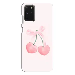 Чехол с розовым рисунком для Samsung Galaxy S20 Plus (Розовые вишни)