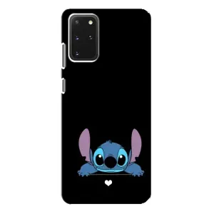 Чехол с принтом Стич на Samsung Galaxy S20 Plus (Стич на черном)