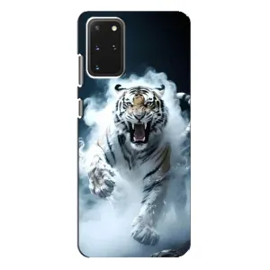 Чохол з картинкою 'Хижаки' для Samsung Galaxy S20 Plus (Білий тигр у диму)