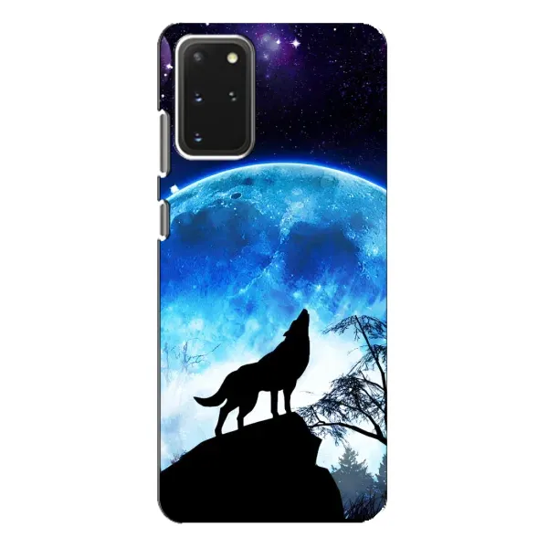 Чохол з принтом «Вовк на місяць» для Samsung Galaxy S20 Plus