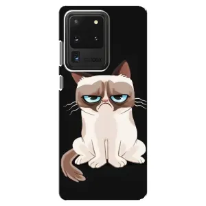 Чехол с принтом для Samsung Galaxy S20 Ultra (AlphaPrint) Модные коты (Грустный кот)