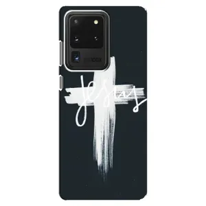 Чехол для Samsung Galaxy S20 Ultra (AlphaPrint) - (Христианские) (Иисус)