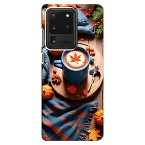 Чохол з унікальним дизайном 'Осінь з кавою' для Samsung Galaxy S20 Ultra (Кава і гарбузики)