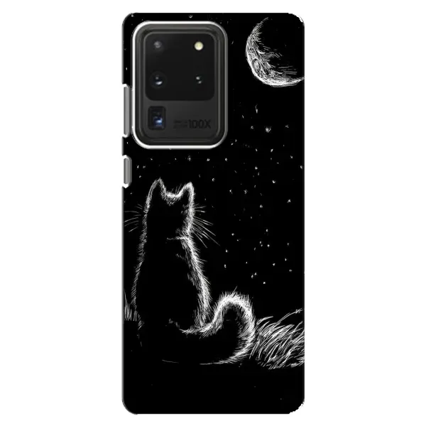 Чехол с принтом «Котик и луна» для Samsung Galaxy S20 Ultra