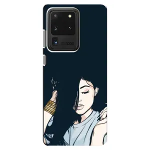 Чехол с печатью для Samsung Galaxy S20 Ultra - (Мода) (AlphaPrint) (Красивая девочка)