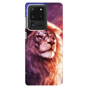 Чехол со Львом для Samsung Galaxy S20 Ultra (VPrint) (Красочный Лев)