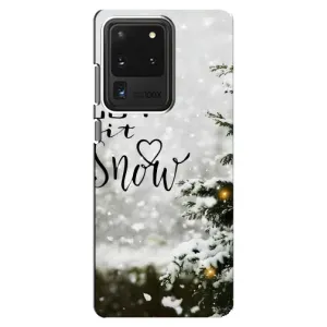 Новорічні, Святкові Чохли для Samsung Galaxy S20 Ultra - 2024 год (Let it snow)