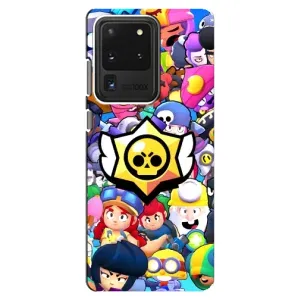 Чехол для Samsung Galaxy S20 Ultra Бравл Старс (VPrint) (Лого Brawl Stars)