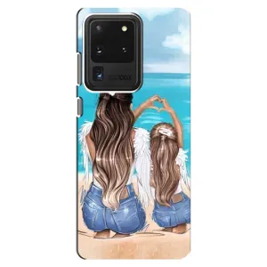 Чехол с печатью для Samsung Galaxy S20 Ultra - (Мама с ребенком) (AlphaPrint) (Мама с доченькой)