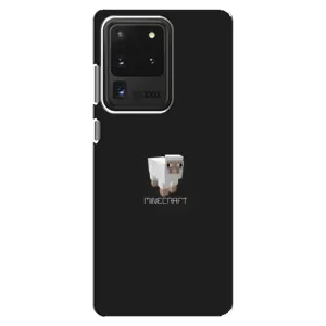 Чехол Майнкрафт на Samsung Galaxy S20 Ultra (AlphaPrint) Minecraft (Овечка Майнкрафт)