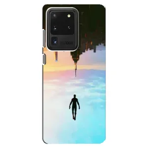 Чехол с человеком пауком для Samsung Galaxy S20 Ultra - (AlphaPrint) (Паук человек)