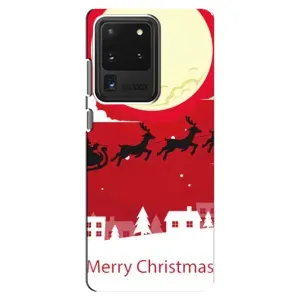 Різдвяні Чохли для Samsung Galaxy S20 Ultra (VPrint) (Санта з оленями)