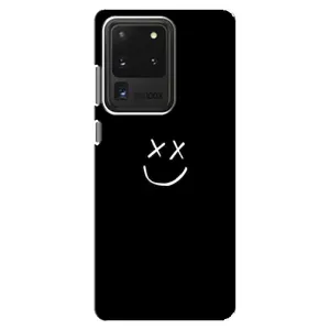 Чехол для Самсунг С20 Ультра - (AlphaPrint) с печатью (ТОП продаж) (Смайл)