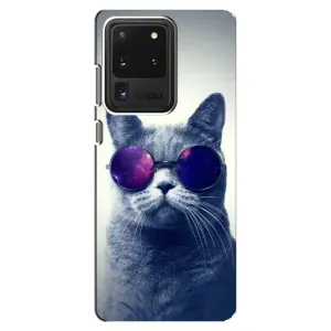 Чехол с принтом для Samsung Galaxy S20 Ultra (AlphaPrint) Модные коты (Стильный кот)