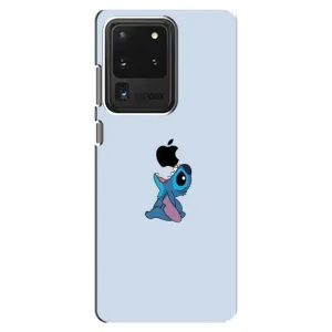 Чехол с принтом Стич на Samsung Galaxy S20 Ultra (Stitch apple)