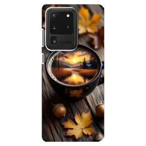 Чохол з унікальним дизайном 'Осінь з кавою' для Samsung Galaxy S20 Ultra (Темна кава)