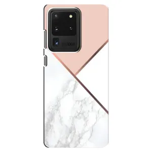 Мраморный чехол на Samsung Galaxy S20 Ultra (VPrint) (Тройной мрамор)