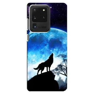 Защитные чехлы для Самсунг С20 Ультра (AlphaPrint) (ХИТ продаж) ВОЛК (Волк на луну)