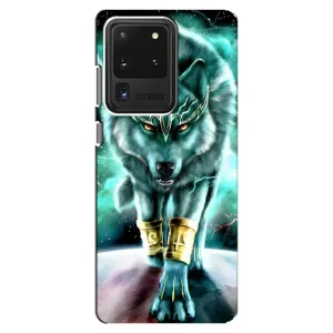 Защитные чехлы для Самсунг С20 Ультра (AlphaPrint) (ХИТ продаж) ВОЛК (Яркий волк)