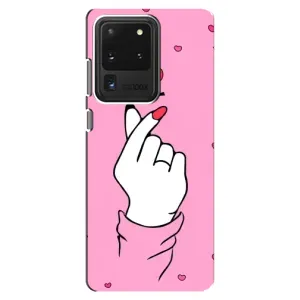 Чохол з принтом для Samsung Galaxy S20 Ultra (AlphaPrint - Знак сердечка)