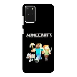 Чехол Майнкрафт на Samsung Galaxy S20 (AlphaPrint) Minecraft (герои Minecraft)