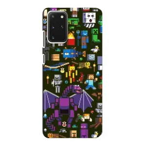 Чехол Майнкрафт на Samsung Galaxy S20 (AlphaPrint) Minecraft (Коллаж Майнкрафт)