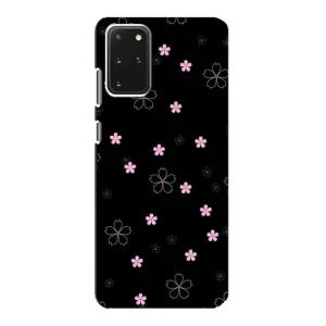 Чохол з принтом «Рожеві квіти на чорному» для Samsung Galaxy S20
