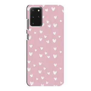 Чохол з принтом «Сердечки на рожевому» для Samsung Galaxy S20