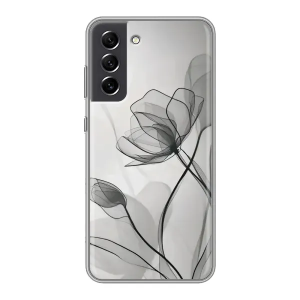Чохол з принтом «Чорні квіти» для Samsung Galaxy S21 FE Чохол з принтом «Чорні квіти» для Samsung Galaxy S21 FE