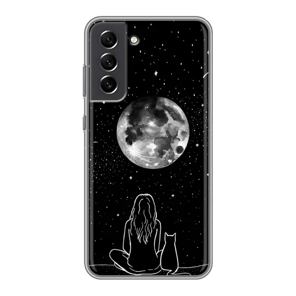 Чехол с принтом «Девушка с котом» для Samsung Galaxy S21 FE