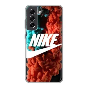 Чехол для Samsung Galaxy S21 FE - с принтом Найк (AlphaPrint) (Дымчатый найк)