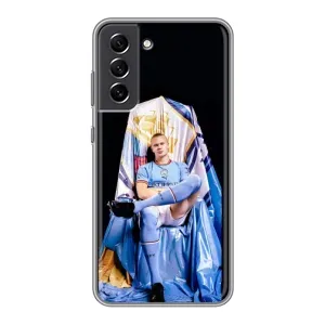 Чехлы с футболистом Ерлинг Холанд для Samsung Galaxy S21 FE (AlphaPrint) (футболист Холанн)