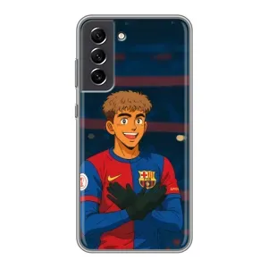 Чехол с футболистом Ламин Ямаль Samsung Galaxy S21 FE (Футболист Ямаль)