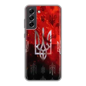 Украинские Чехлы для Samsung Galaxy S21 FE с картинкой УПА (AlphaPrint) (ГЕРБ УПА)