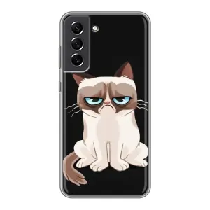 Чохол з принтом для Samsung Galaxy S21 FE (AlphaPrint) Модні коти (Сумний кіт)