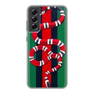 Чехлы ГУЧЧИ для Самсунг С21 ФЕ (AlphaPrint) (Gucci змия)