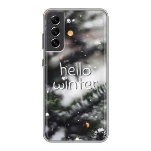Новогодние, Праздничные Чехлы для Samsung Galaxy S21 FE - 2024 год (Hello winter)