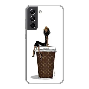 Чохли Луі Вітон для Samsung Galaxy S21 FE (AlphaPrint - LOUIS VUITTON) (кава LOUIS VUITTON)